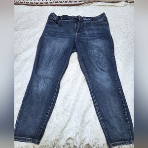 Tailored elastic waistband jeans